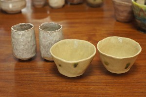 初めて陶芸をなさった方の作品です。初窯で焼きました。