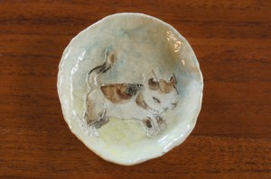 動物大好きなつぼみちゃんの作品です。外猫のミケ。 